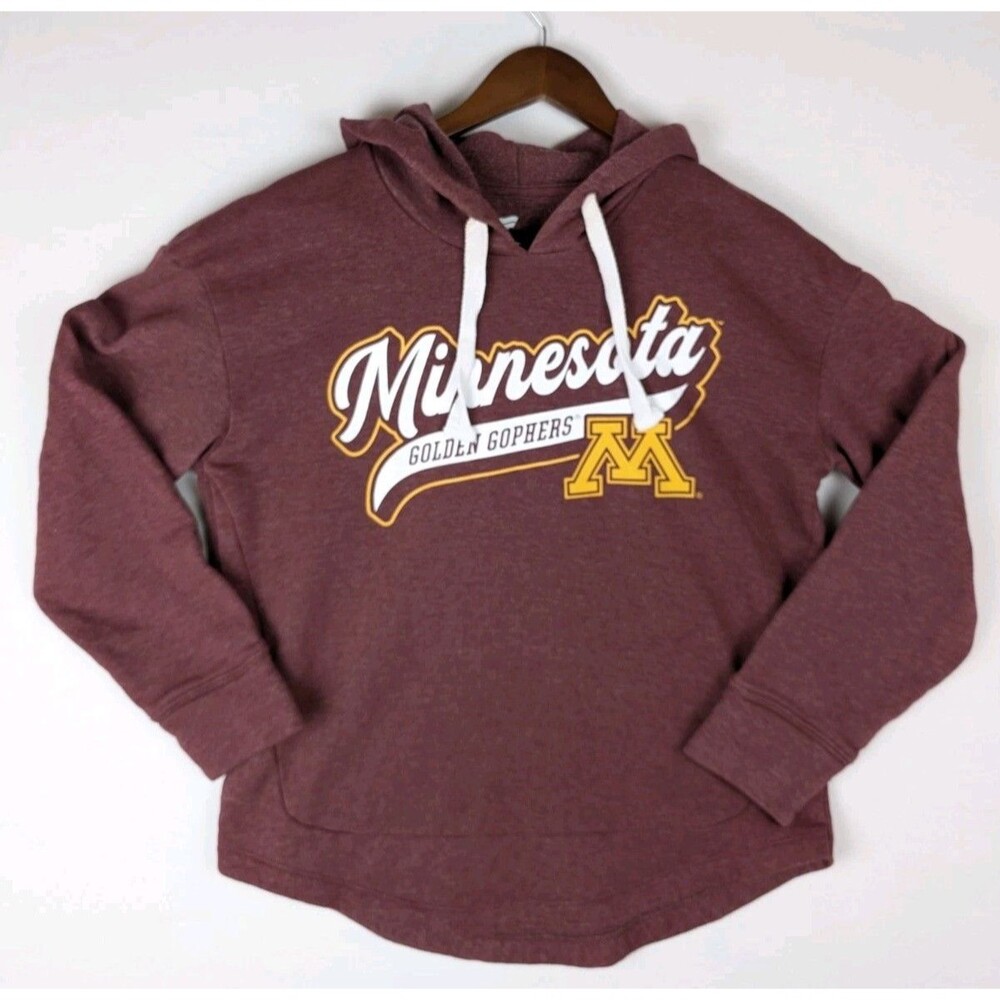 Minnesota Gopher's Women's Medium Hooded Sweatshirt Burgundy Red